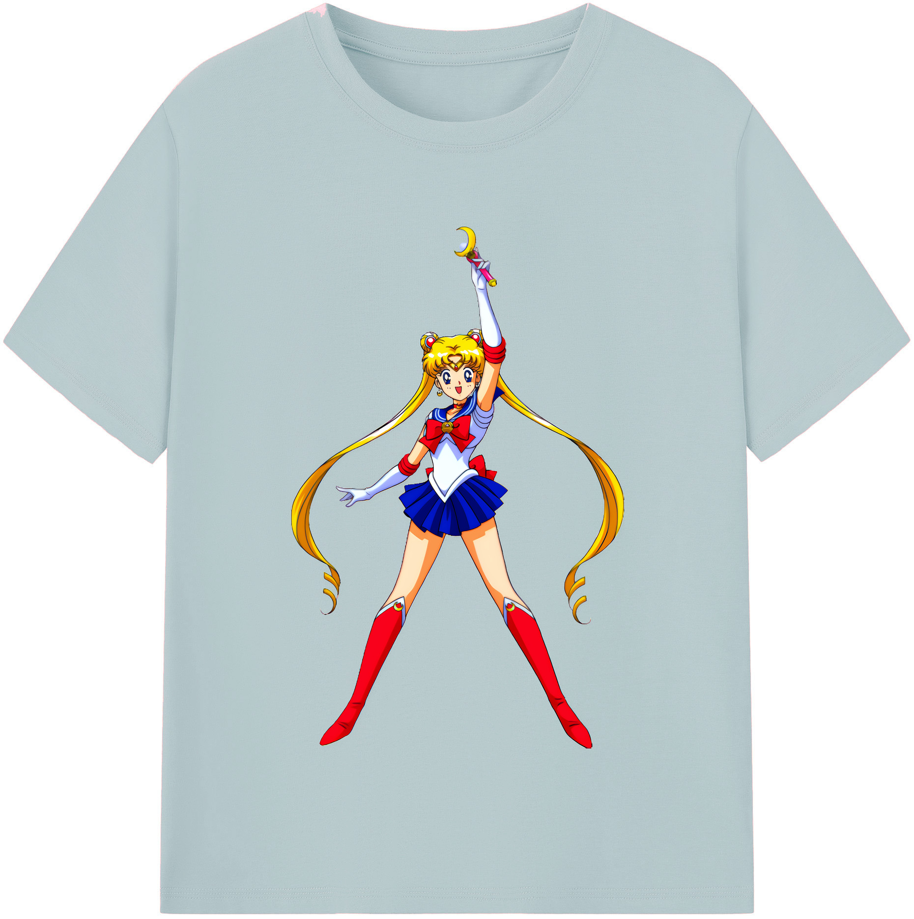 （画像用） 美少女戦士セーラームーン 月野 うさぎ つきの うさぎ Sailor Moon Tsukino Usagi 綿100％半袖Tシャツ（フロントプリント）